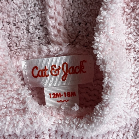 Cat and Jack Pink Hooded Baby Sweater 12-18 months - Picture 2 of 4